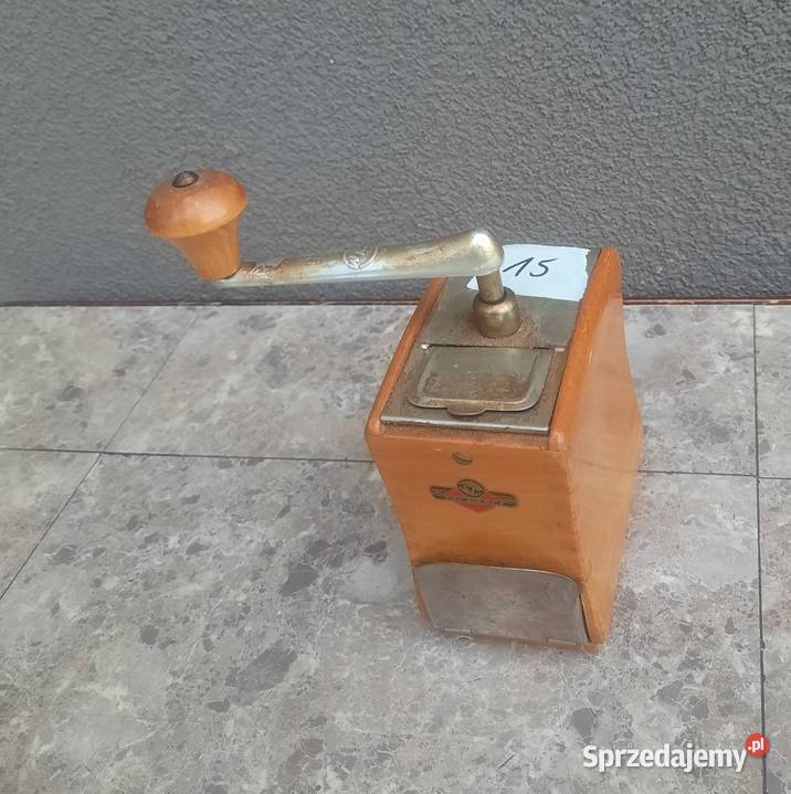 15 Stary drewniany młynek kawy przypraw KYM sprzedam