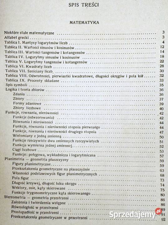 Tablice matematyczne fiz chem astronomiczne lubelskie Chełm