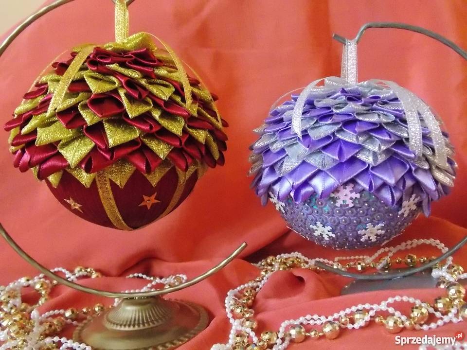 Bombki karczoch ze wstążki Nowy Sącz