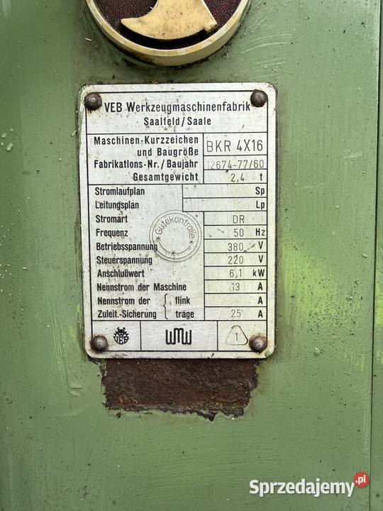 Wiertarka kolumnowa WMW MK3 Tomaszów Mazowiecki