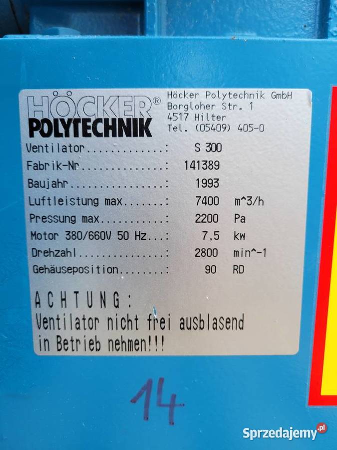 Odciąg Polytechnik 75 kW Miastko