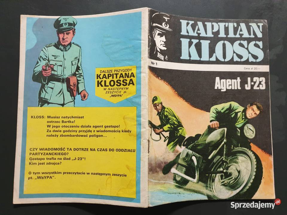 Kapitan Kloss 1 Agent J23 wydanie II 1983 Komiksy
