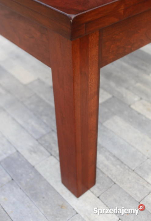 Solidny stolik kawowy lite drewno mahoniowy Meble Nowy Sącz