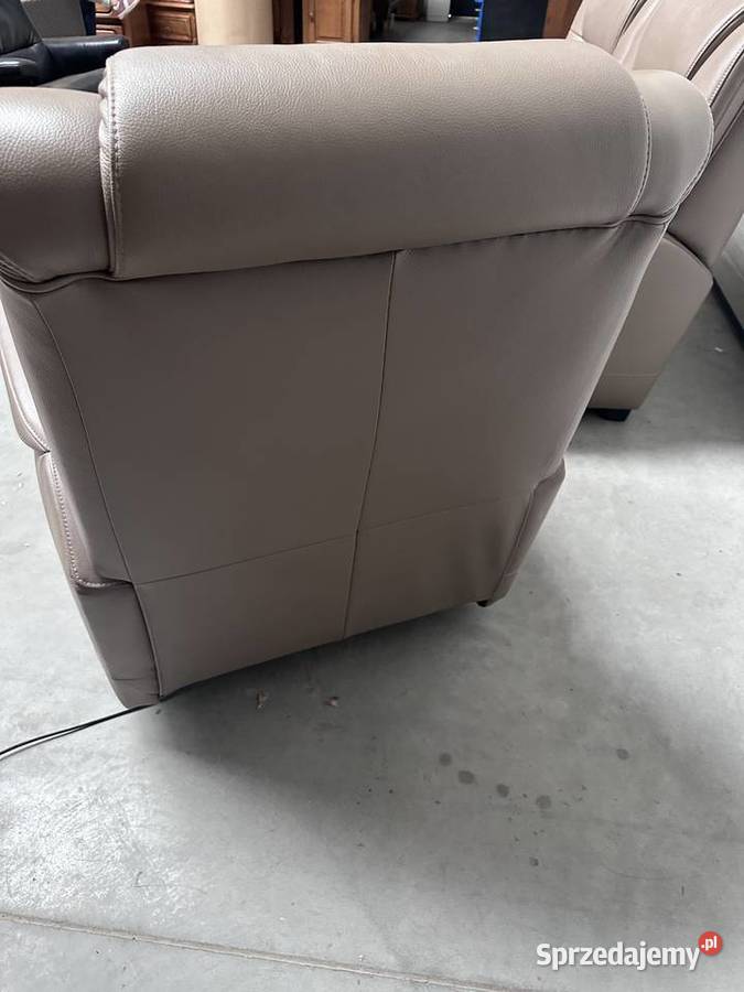 Idealny skórzany komplet sofa i rozkładany Komplety wypoczynkowe Sławoszewek