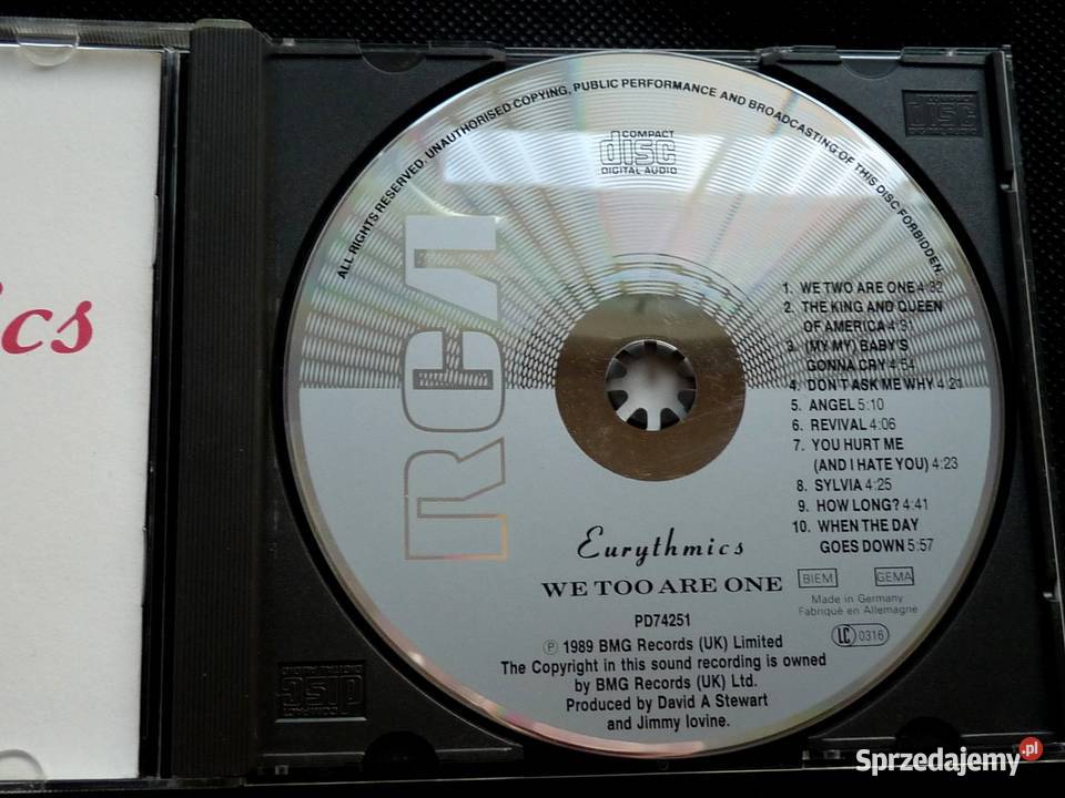 Eurythmics We Too Are One CD pierwsze wydanie Wrocław