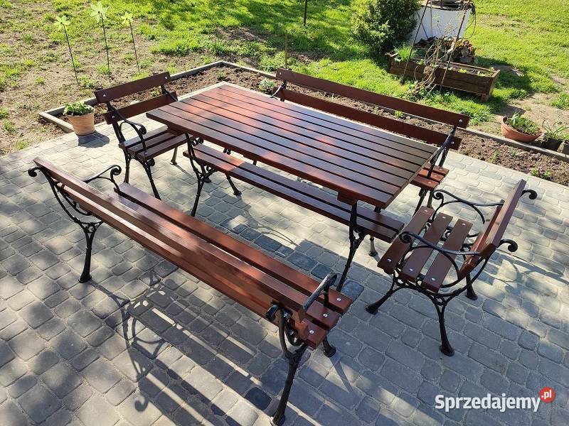 NOWE meble ogrodowe zestawy komplety gruba deska