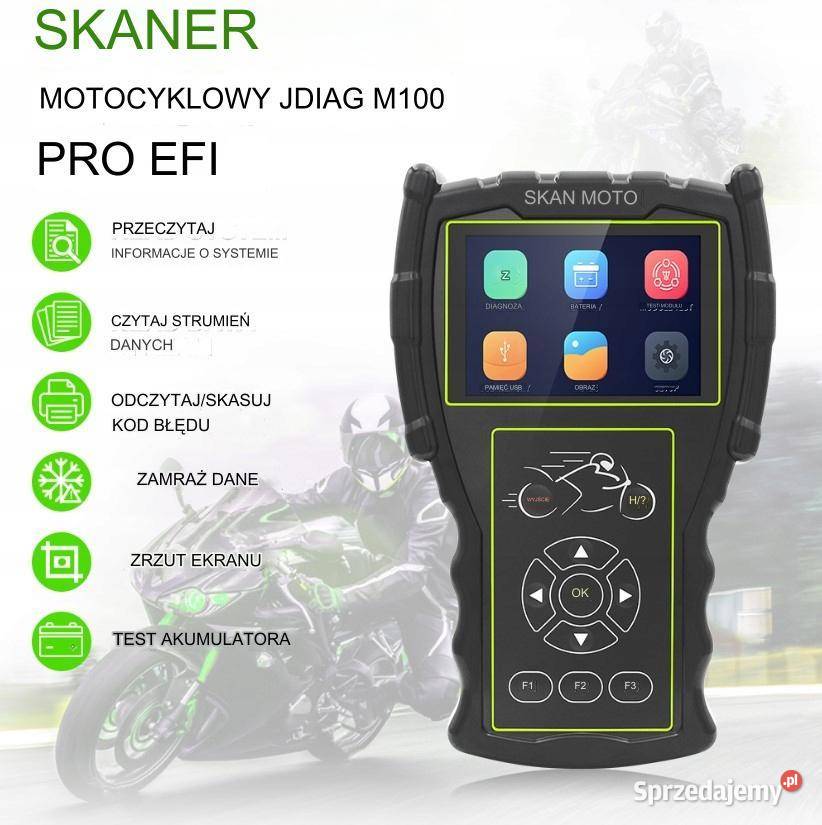 JDIAG M100 PRO interfejs OBD2 motocykle skutery
