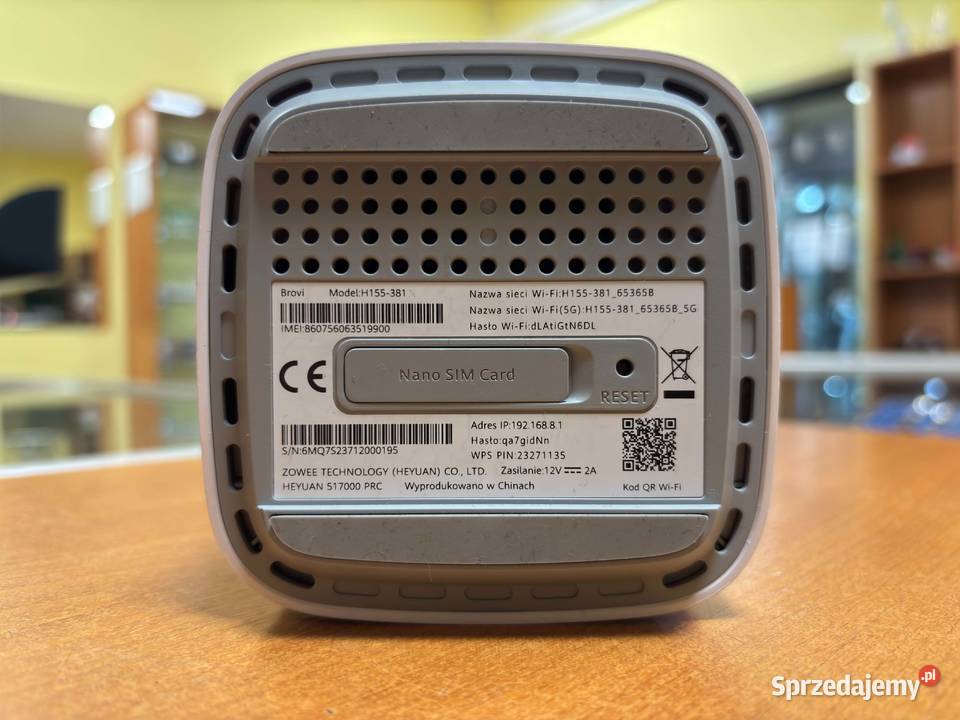 Router 5G4G Zowee H155381 WiFi 6 Komplet Elbląg