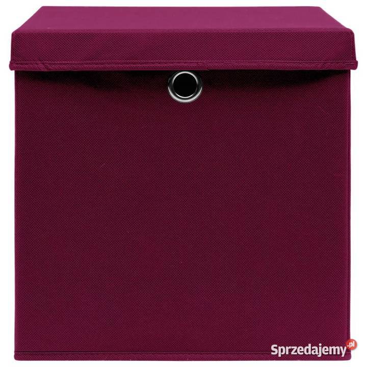 vidaXL Pudełka z pokrywami 10 ciemnoczerwone Warszawa sprzedam