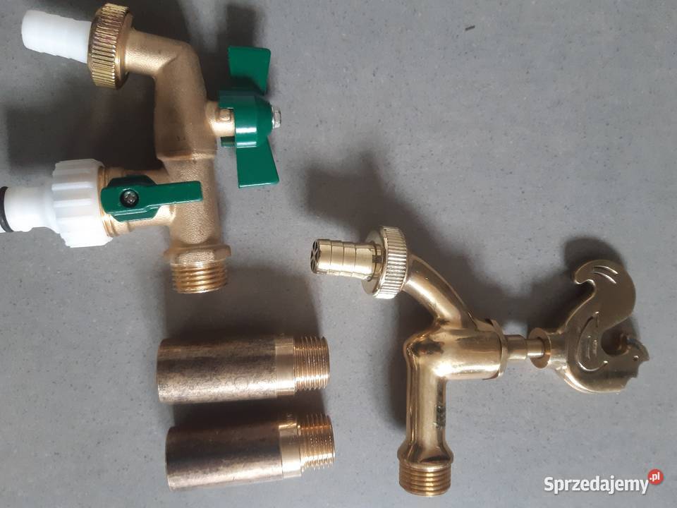Krany ogrodowe solidne z mosiądzu zestaw Lublin sprzedam