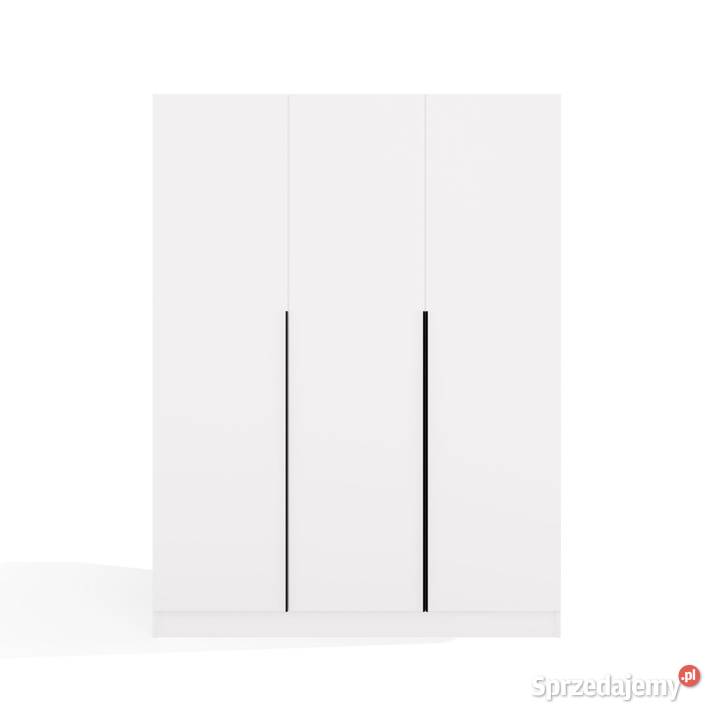 Szafa SENSO 3D 150 3 Drzwi Czarne Uchwyty 150cm