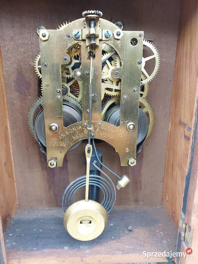 Zabytkowy zegar kominkowy Ansonia Salem USA Tczew