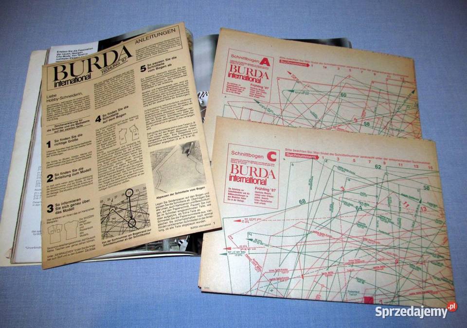 Burda International Wiosna 1987 moda szycie Skępe