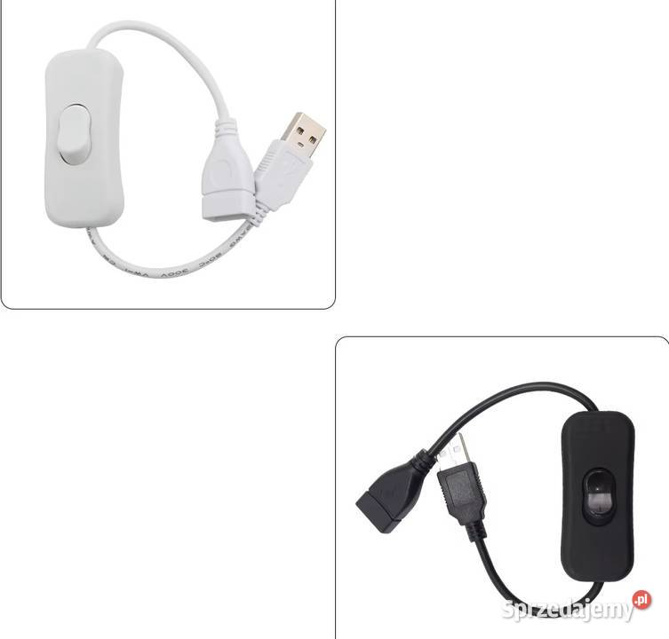 Kabel Zasilający DC USB 34 z Wyłącznikiem onoff kable, taśmy, przedłużacze Sieradz