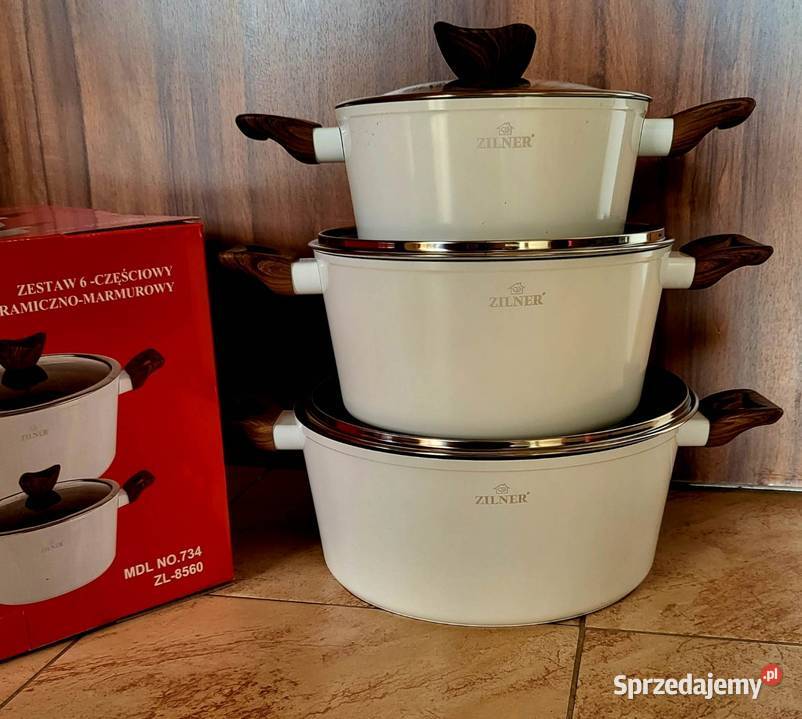 Garnki marmur lakierowane 3 Szczecin