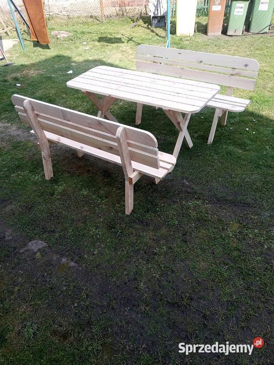 Stół ławki do ogrodu na taras Wieluń