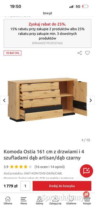 Sprzedam nową komodę 42cm mazowieckie Płock sprzedam