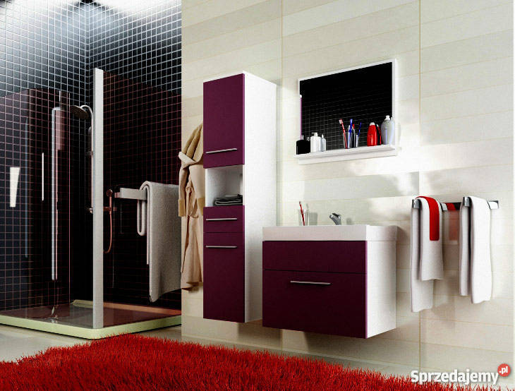 Meble łazienkowe TIPO 5 kolorów Fiolet połysk Meble