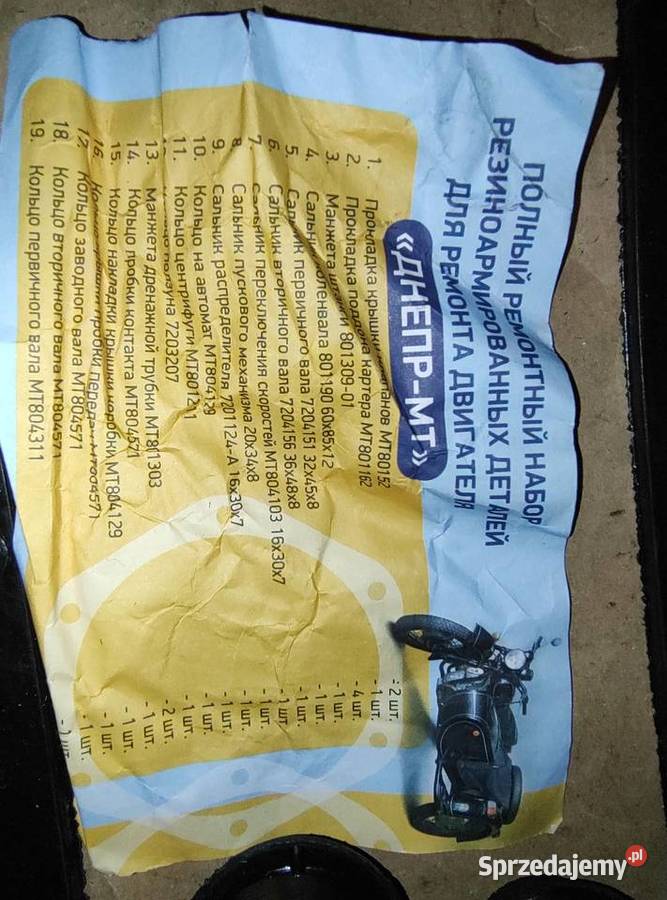 Uszczelki i uszczelniacze silnika Dniepr MT K650 Uszczelki silnika i osprzętu