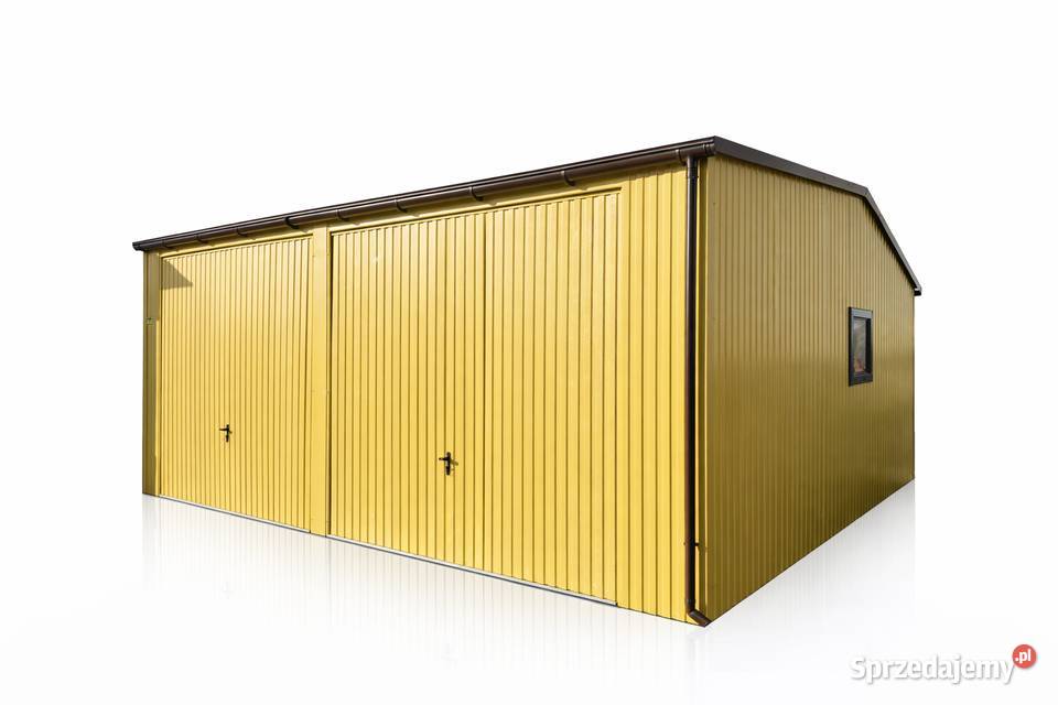 Garaż blaszany 65x6m Dwustanowiskowy Dwuspadowy Glinka