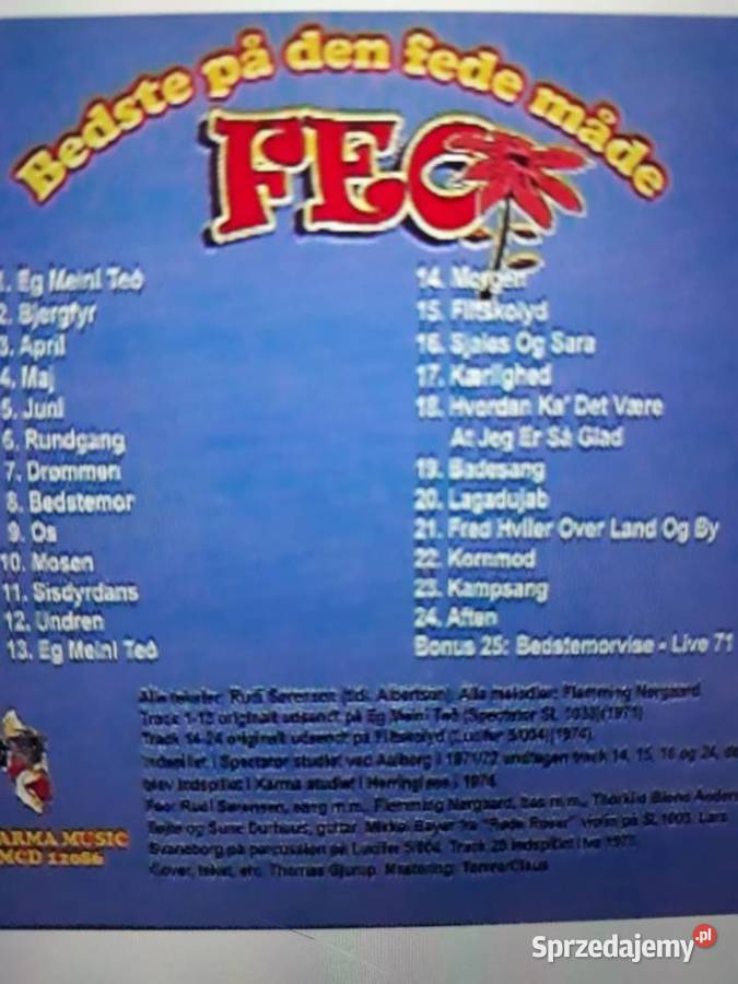 Archiwum prog psych rocka FEO Bedste Pa Den Fede 1 płyta podkarpackie Rzeszów