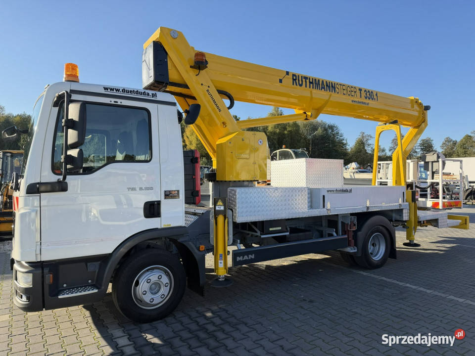MAN TGL 7150 Zwyżka Ruthmann T330 33Metry w bok Widełki