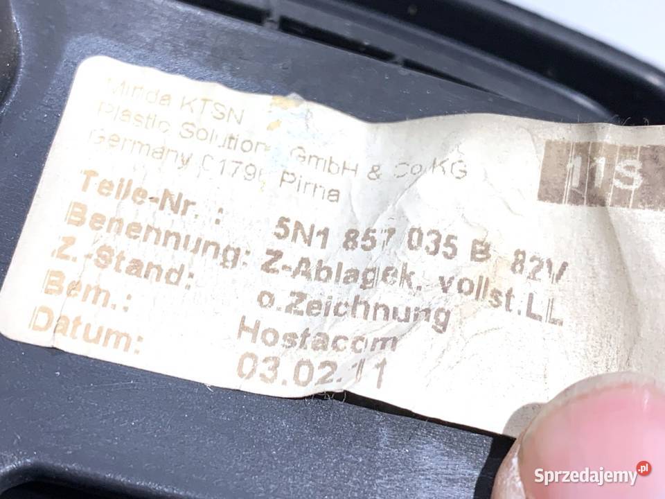 SCHOWEK PASAŻERA VW TIGUAN SUV 0718 5N1857035B osobowe