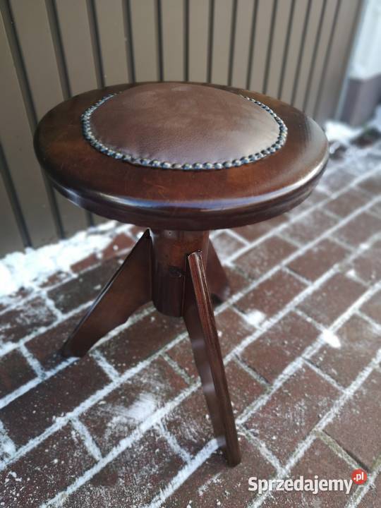 Taboret Podnóżek Dębowy Stary Antyk Renowacji Swarzędz