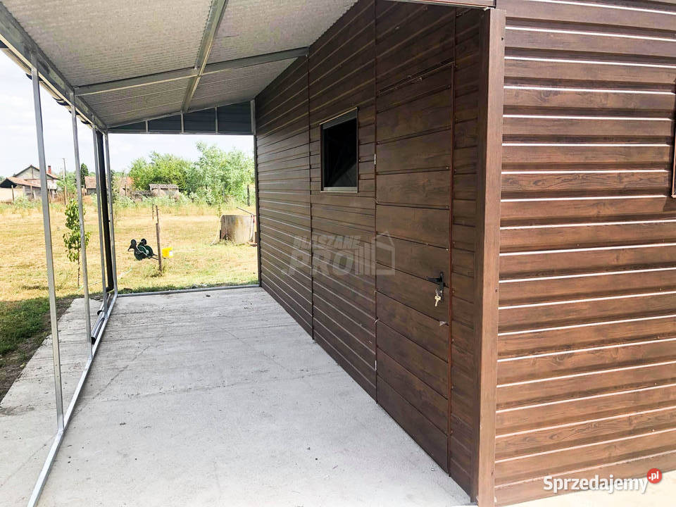 Garaż blaszany 9x6 wiata 3x6 2x Brama drzwi 2x Gryfice