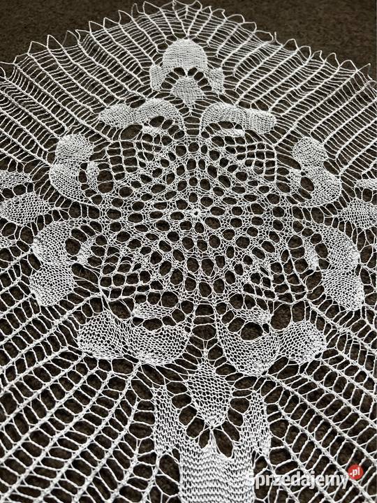 Obrus szydełkowy serweta szydełkowa rękodzieło śląskie Zabrze