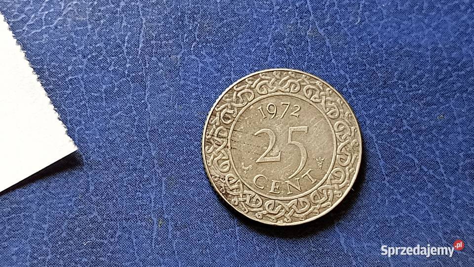 Stare monety 25 cent 1972 Surinam Lesko