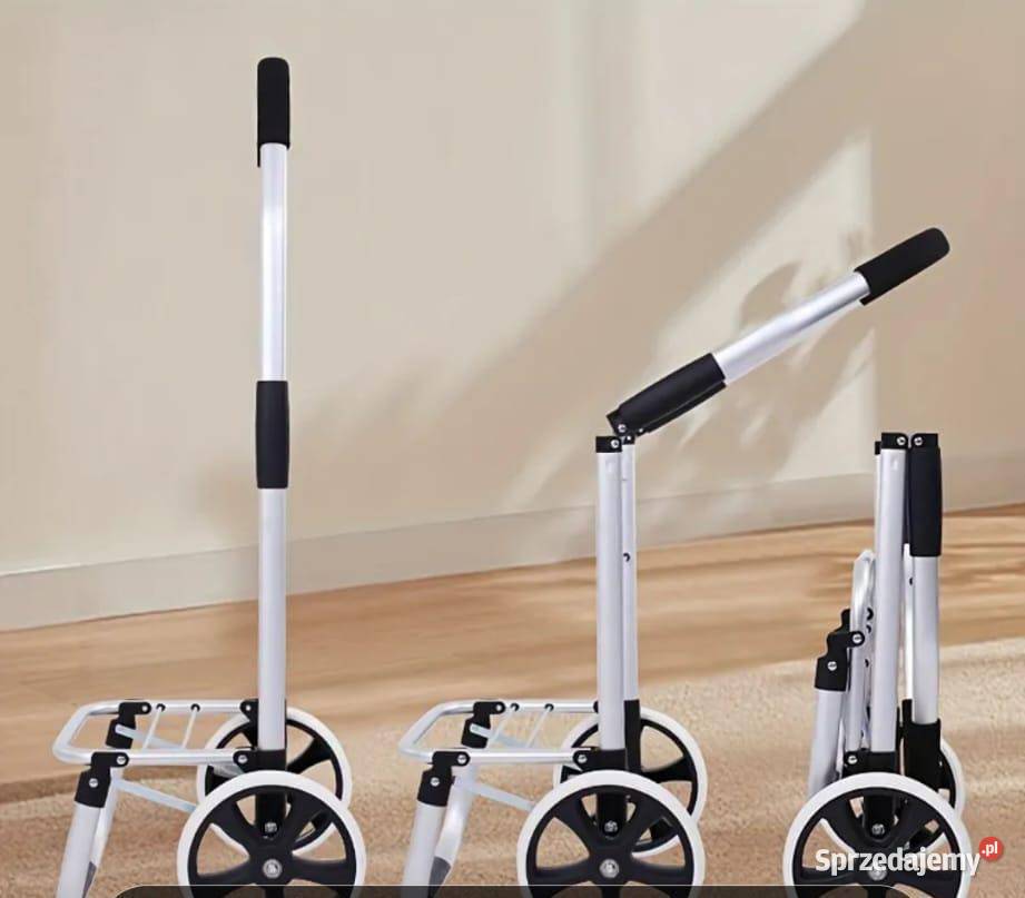 Wózek zakupowy aluminiowy składany