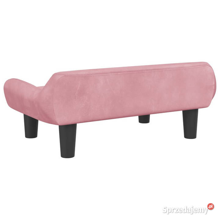 Sofa dzieci różowa 70x40x24 aksamit WM3196352 Warszawa