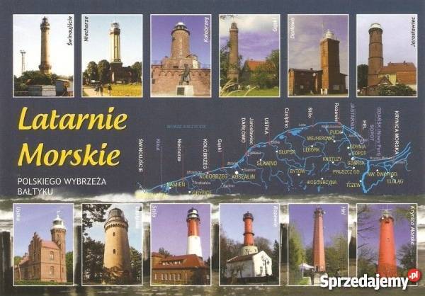 POCZTÓWKA KASZUBY LATARNIE MORSKIE POLSKIEGO pomorskie Lębork