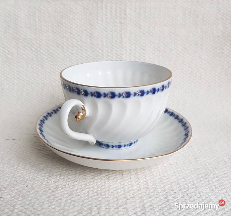 Łomonosow porcelanowa filiżanka talerzyk duo