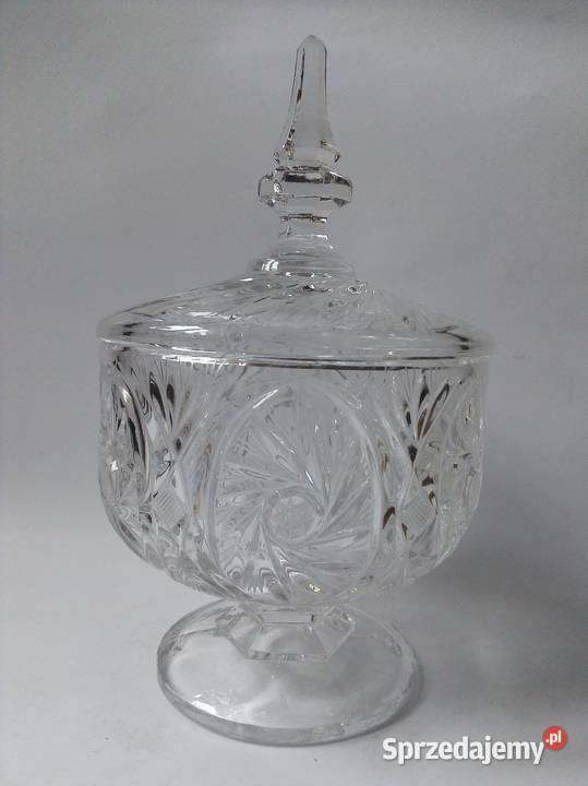 kryształowa bomboniera cukiernica na nóżce śląskie Częstochowa