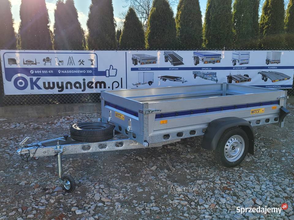 Wypożyczalnia Wynajem przyczep WIOLA Nowa 2024 towarowe Włocławek