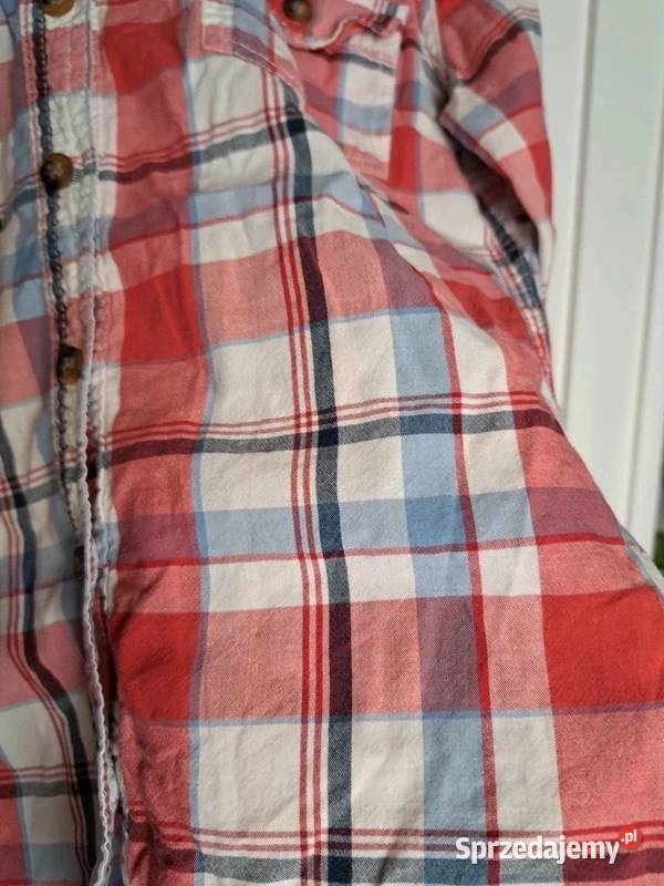 Koszulka w kratę 365 Sunshine 34 100 bawełna czerwony Trąbki Wielkie sprzedam