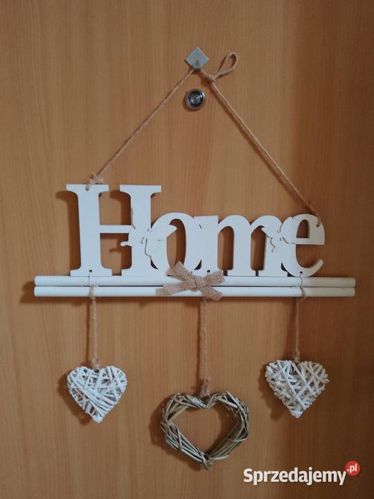 Zawieszka dekoracja HOME biały Chrzanów