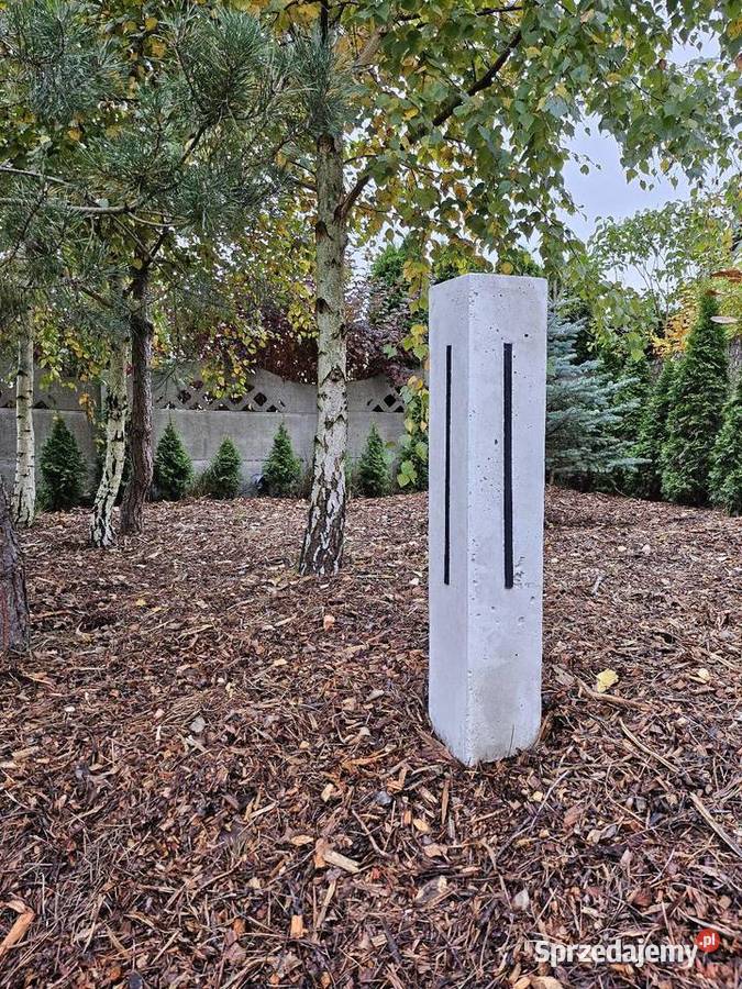 Lampa ogrodowa betonowa słupek podświetlenie LED Ostrzeszów