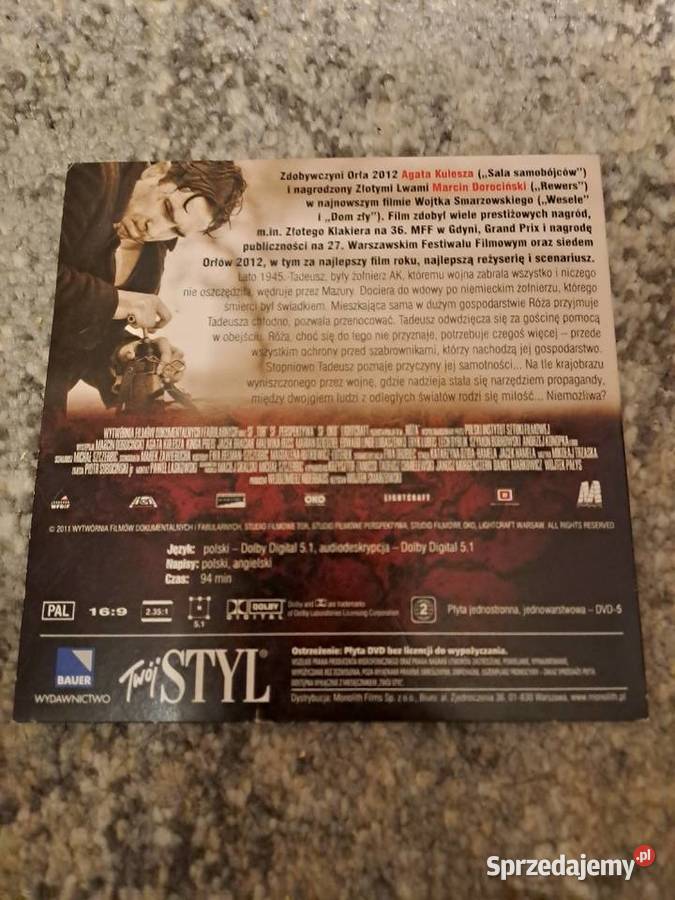 Róża film dvd Filmy dolnośląskie Wrocław sprzedam