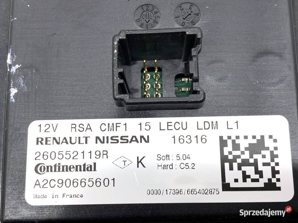 PRZETWORNICA LED RENAULT KADJAR 260552119R MODUŁ