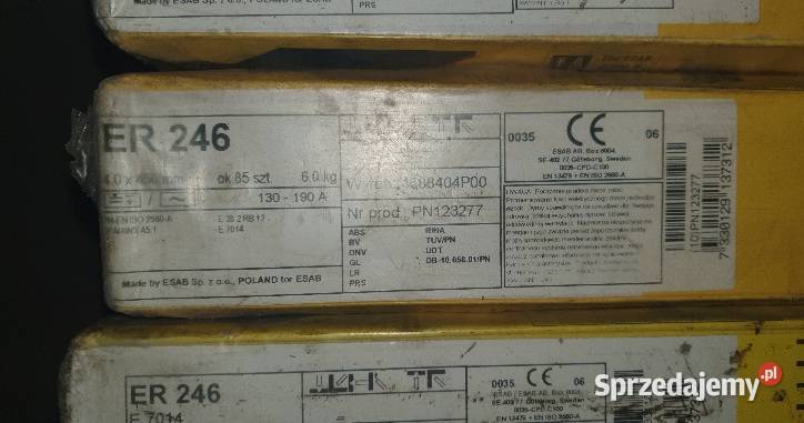 Elektrody er246 Pakość