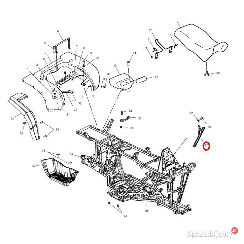 Wspornik ramy do quada Polaris Sportsman Nowy Sącz