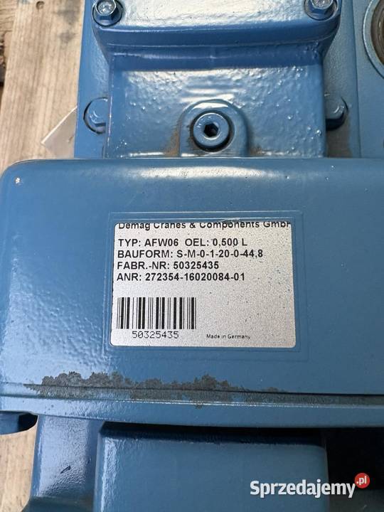 Demag KBF 80 A124 D04 AFW06 Gearbox Warszawa sprzedam