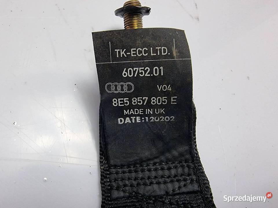 PAS BEZPIECZŃSTWA AUDI A4 B6 8E5857805E Pozostałe Lipno