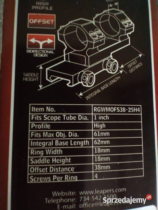 Montaż Leapers AccuShot 1 cal x11 offset Wrocław
