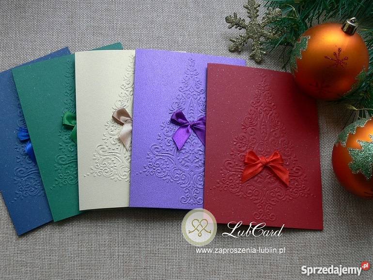Firmowe biznesowe kartki świąteczne ręcznie Lublin