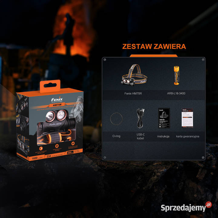 Latarka czołowa Fenix HM75R SE bez dodatkowego Latarki i oświetlenie Warszawa