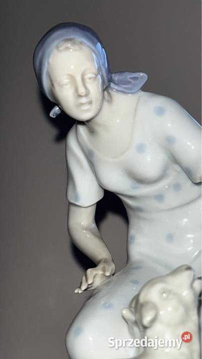 Figurka dziewczyny z owieczkami Carl pomorskie Gdańsk